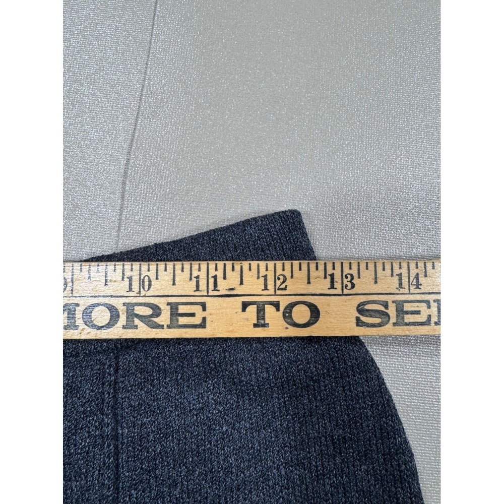 St. John Basics Gray Knit Wide Leg Crop Pants Front Seam Size 4 Made in USA - Picture 4 of 7